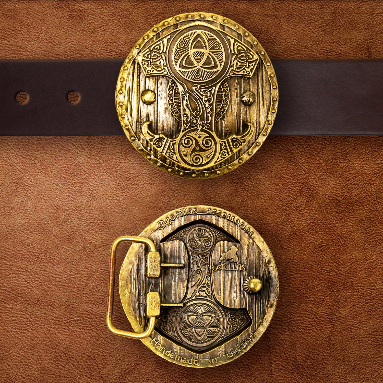 Thor's Hammer Buckle For Men's Belt