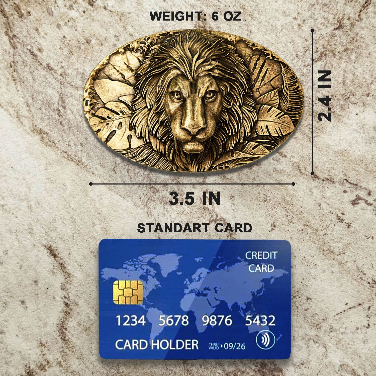 Lion Buckle For Men's Belt