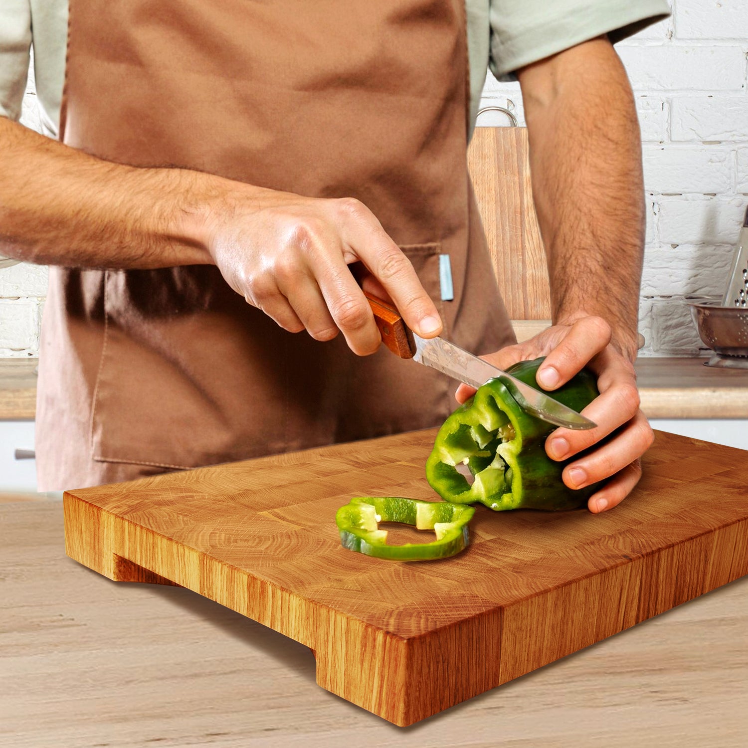 Wooden Cutting Board for Kitchen (16 x 12 Inches) - Kitchen Essentials for Cooking - Large Cutting Board