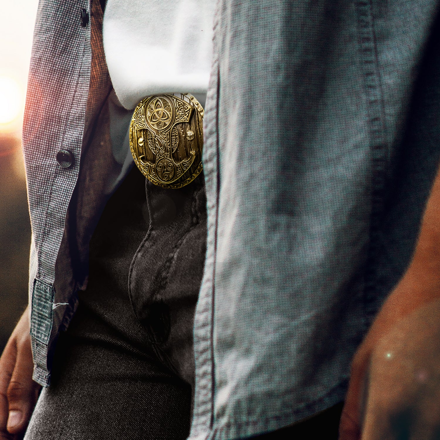 Thor's Hammer Buckle For Men's Belt