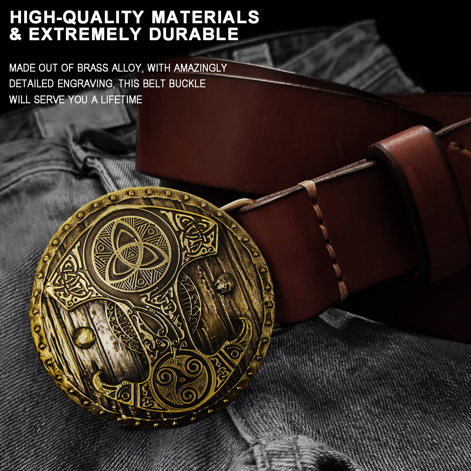 Thor's Hammer Buckle For Men's Belt