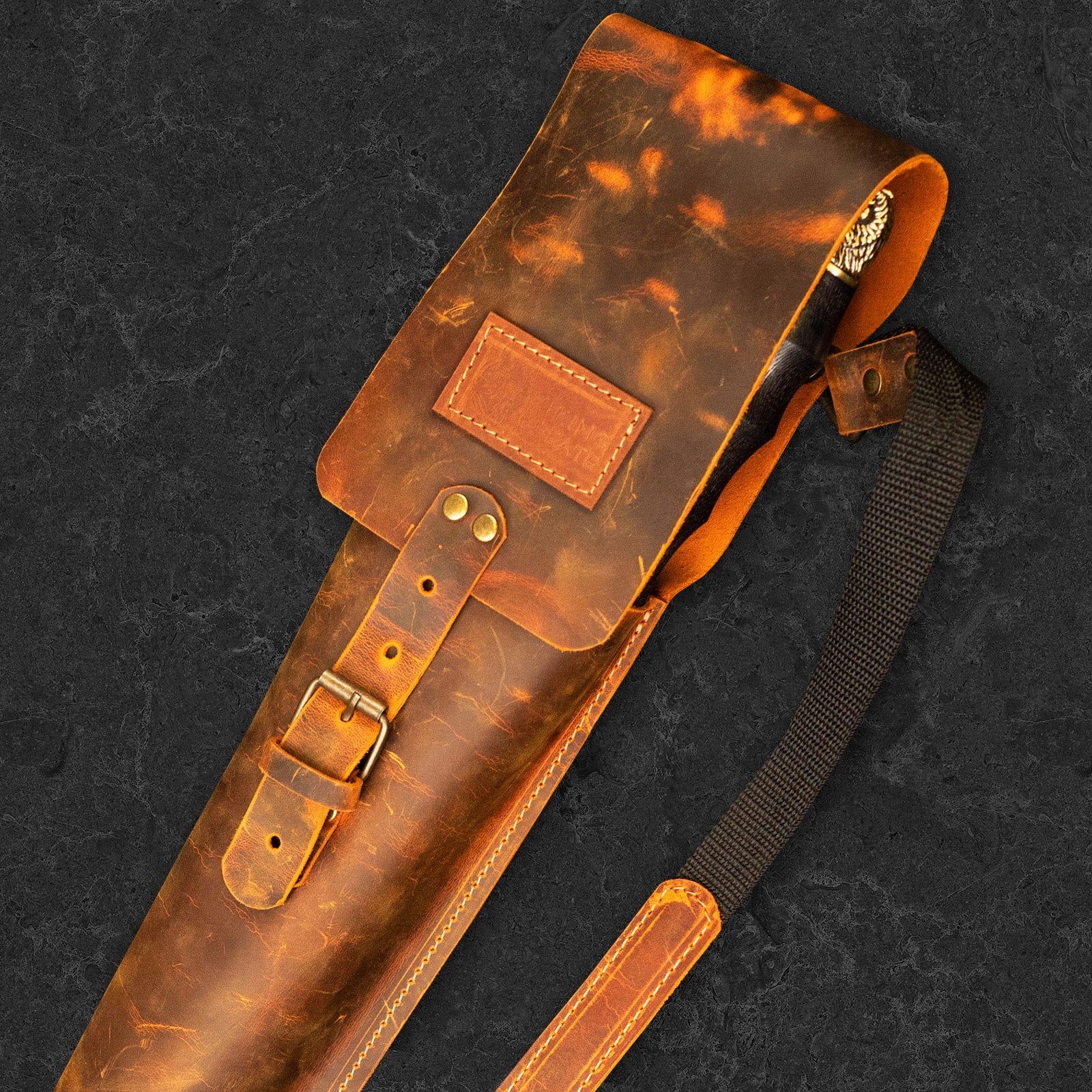 "Viking" Set in a Leather Case Camping Accessories BBQ Skewers Set in a Leather Case, 7 items