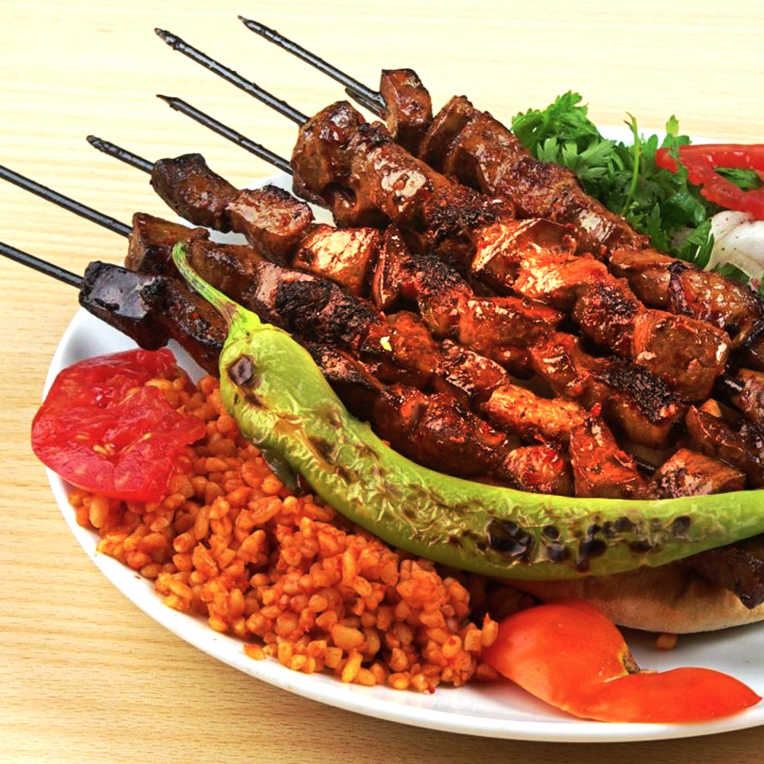 "Argali" Izgara Aksesuarları Ahşap Kutuda Barbekü Şiş Seti, 11 adet