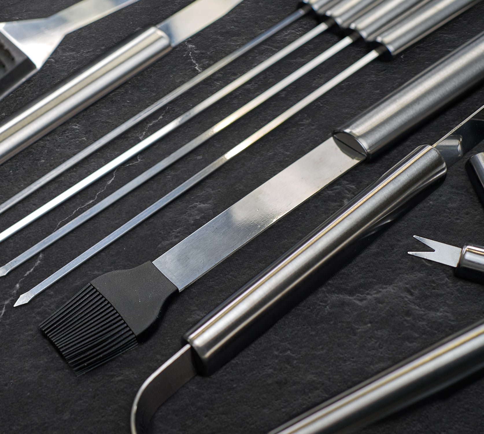 “Denver" Camping Accessories BBQ Tools Set in a Fabric Case, 17 items