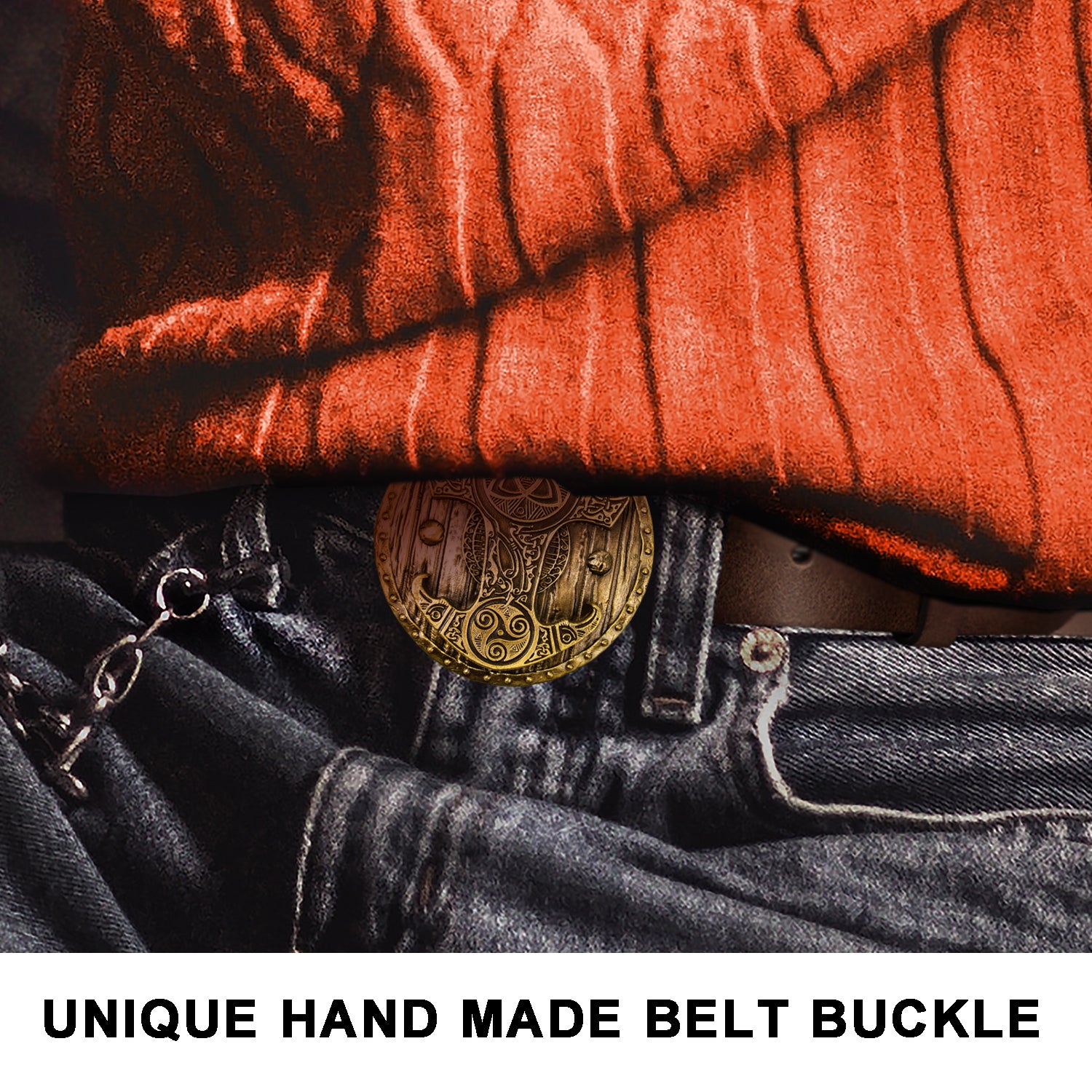 Thor's Hammer Buckle For Men's Belt