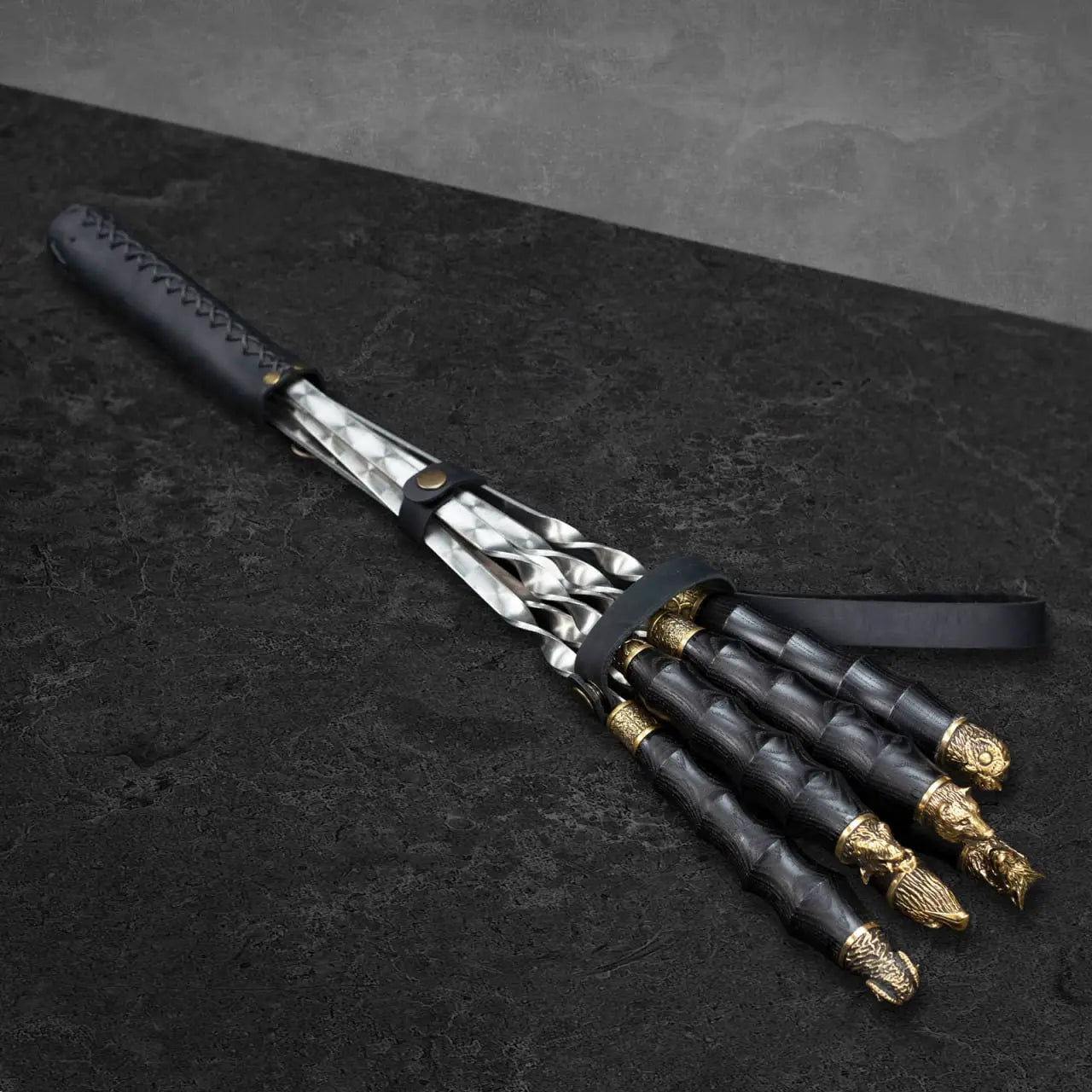 "Bor" Kamp Aksesuarları Barbekü Şiş Seti Deri Kılıfta, 6 adet