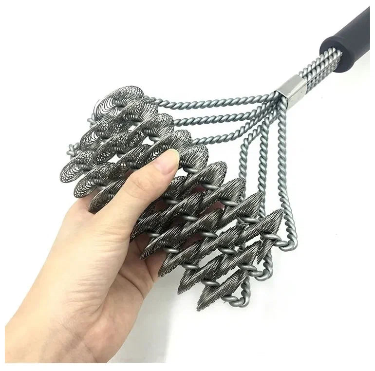 Metal brush for cleaning grills and grates