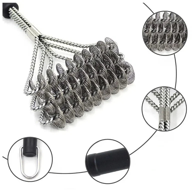 Metal brush for cleaning grills and grates