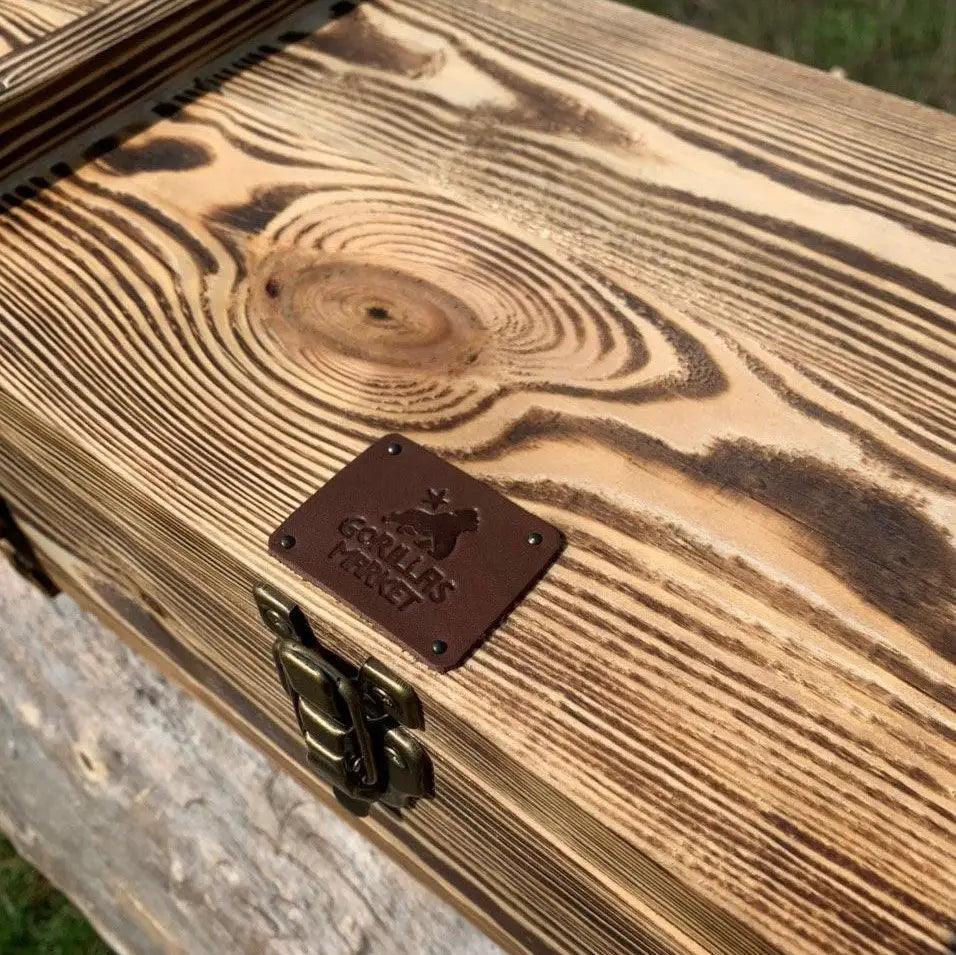 Outdoor BBQ Skewers Set "Knight" In a Wooden Case, 17 item - Viking Create