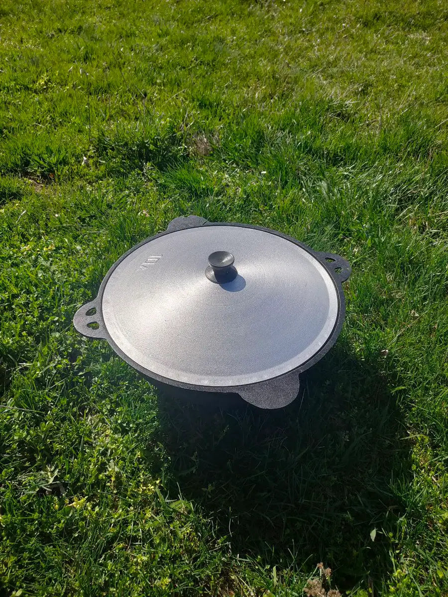 Cauldron - 10L - Dutch Oven Pot with Lid 10 L (10.5 Quarts) - Cast Iron Dutch Oven - Uzbek Kazan Cast Iron - Cast Iron Cookware Set – Premium Camping Cookware