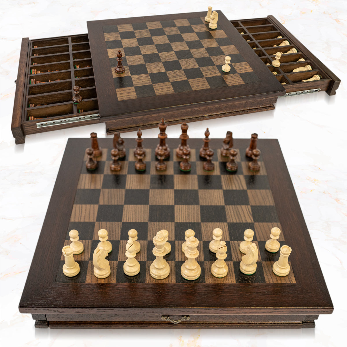 Wooden Chess Set – 17.5 x 17.5 inches – Classic Handmade Board Game