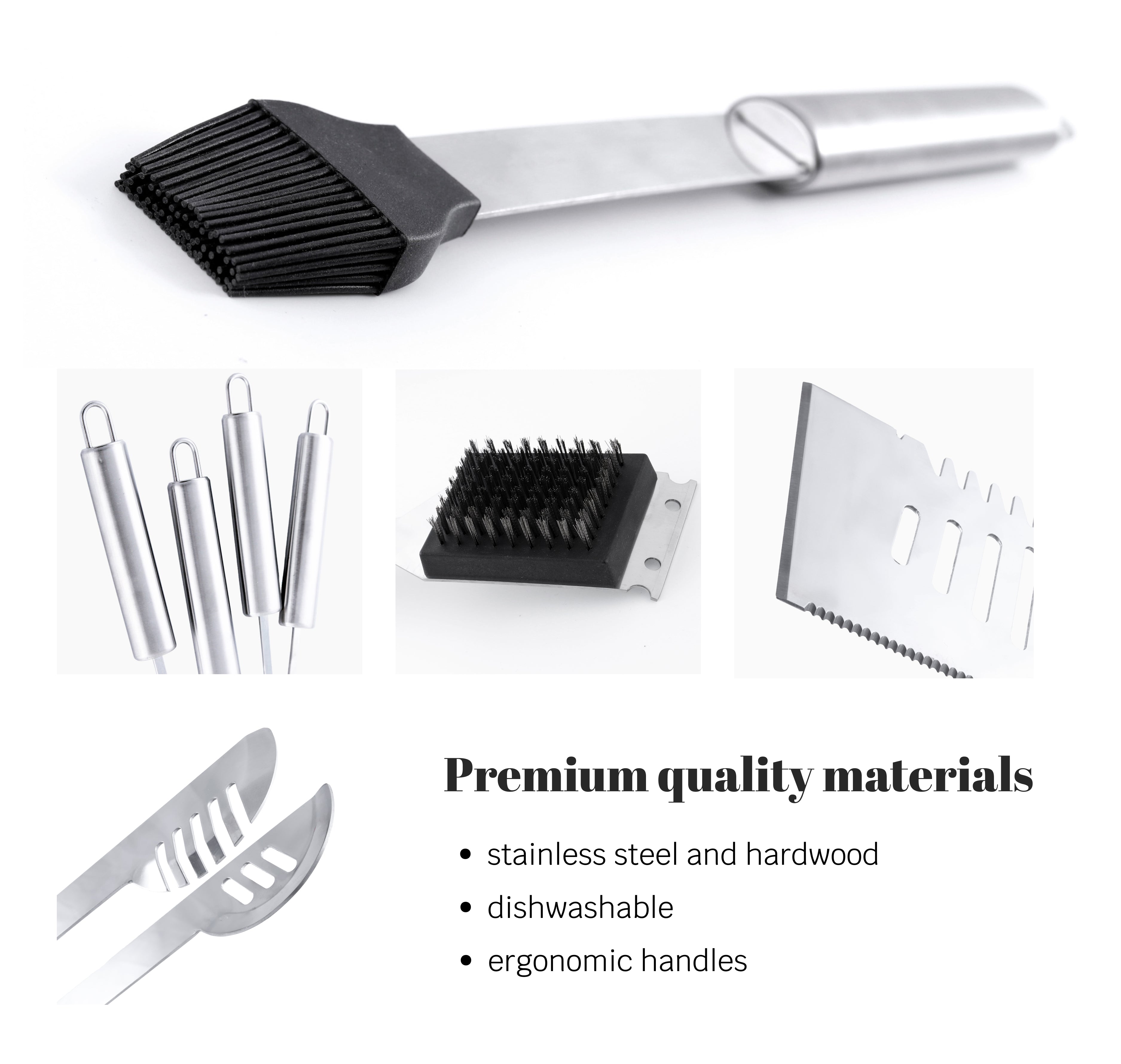Grill Accessories for Outdoor Grilling - Outdoor Grill Accessories for Barbeque "Denver" - Premium Grill Tool Sets Grilling Utensils Set - Griddle Accessories Kit - BBQ Gear
