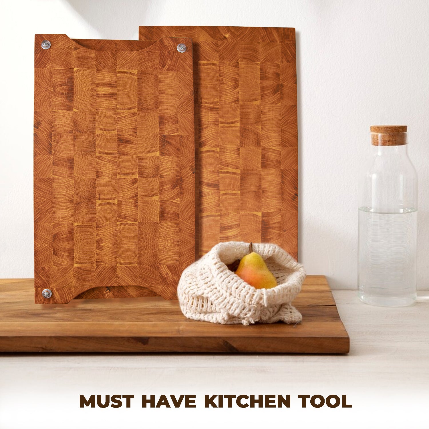 Wooden Cutting Board for Kitchen (20 x 12 Inches) - Kitchen Essentials for Cooking - Large Cutting Board