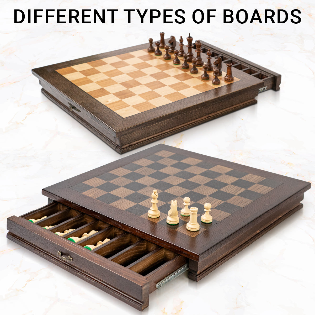 Wooden Chess Set – 17.5 x 17.5 inches – Classic Handmade Board Game